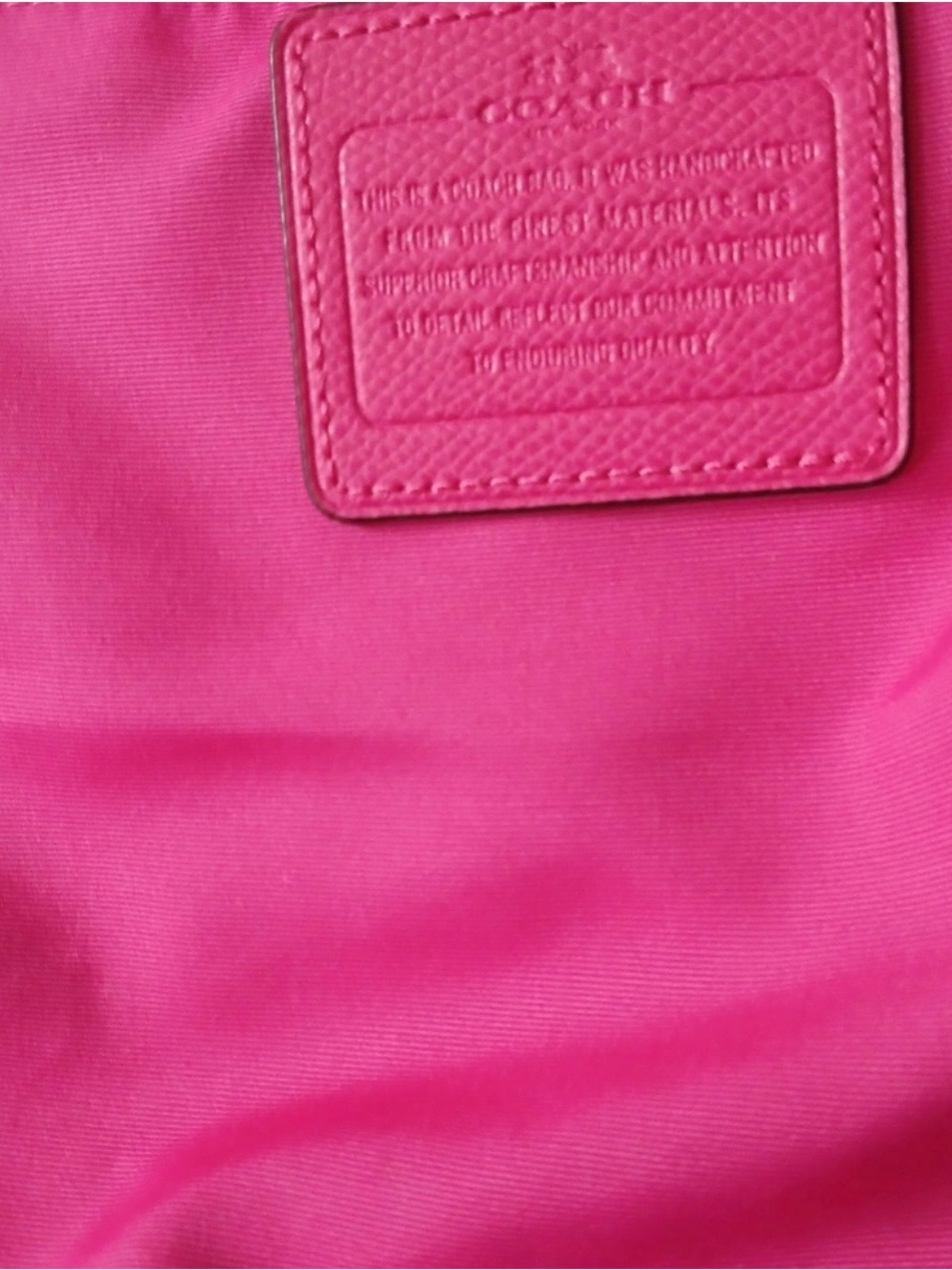 EUC Coach Brown Signature Crossbody with Pink Trim - Picture 4 of 6